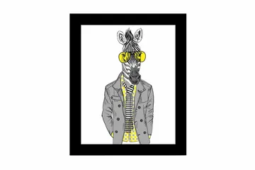 Tavla Animal med Ram Flerfärgad - 23,5x28,5 cm - Inredning - Tavlor & posters - Canvastavla