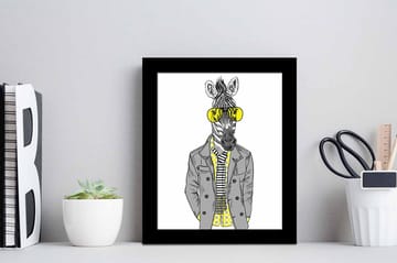 Tavla Animal med Ram Flerfärgad - 23,5x28,5 cm - Inredning - Tavlor & posters - Canvastavla