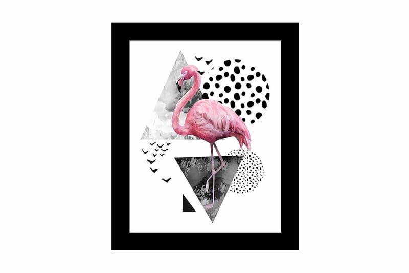 Tavla Animal med Ram Flerfärgad, 23,5x28,5 cm