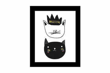 Tavla Animal med Ram Flerfärgad - 23,5x28,5 cm - Inredning - Tavlor & posters - Canvastavla