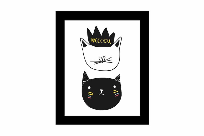 Tavla Animal med Ram Flerfärgad, 23,5x28,5 cm