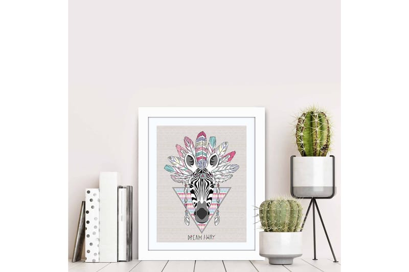 Tavla Animal med Ram Flerfärgad - 23,5x28,5 cm - Inredning - Tavlor & posters - Canvastavla