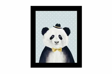 Tavla Animal med Ram Flerfärgad - 23,5x28,5 cm - Inredning - Tavlor & posters - Canvastavla