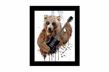 Tavla Animal med Ram Flerfärgad - 23,5x28,5 cm - Inredning - Tavlor & posters - Canvastavla