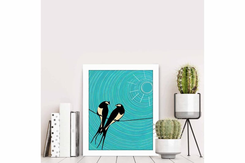 Tavla Animal med Ram Flerfärgad - 23,5x28,5 cm - Inredning - Tavlor & posters - Canvastavla