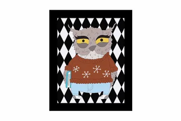 Tavla Animal med Ram Flerfärgad - 23,5x28,5 cm - Inredning - Tavlor & posters - Canvastavla