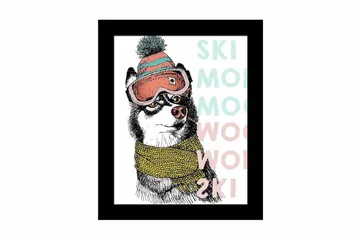 Tavla Animal med Ram Flerfärgad - 23,5x28,5 cm - Inredning - Tavlor & posters - Canvastavla