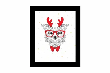 Tavla Animal med Ram Flerfärgad - 23,5x28,5 cm - Inredning - Tavlor & posters - Canvastavla