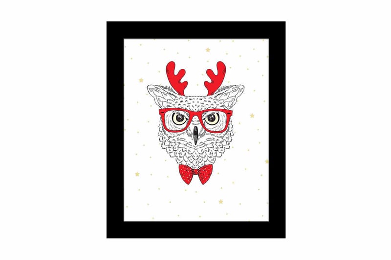 Tavla Animal med Ram Flerfärgad, 23,5x28,5 cm