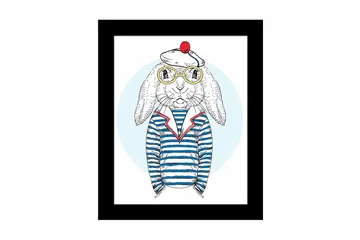Tavla Animal med Ram Flerfärgad - 23,5x28,5 cm - Inredning - Tavlor & posters - Canvastavla