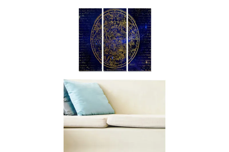 Tavla Astrology 3-pack Flerfärgad - 20x50 cm - Inredning - Tavlor & posters - Canvastavla