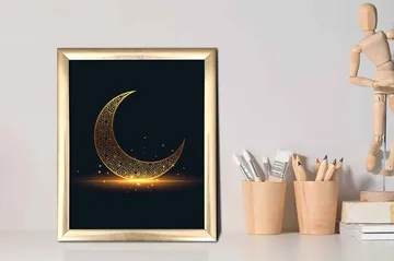 Tavla Astrology med Ram Flerfärgad - 23,5x28,5 cm - Inredning - Tavlor & posters - Canvastavla