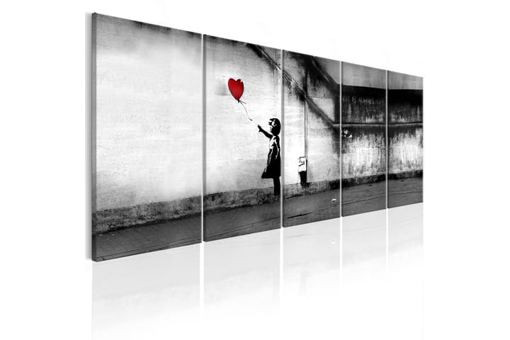 Tavla Banksy Runaway Balloon 200x80 - Artgeist sp. z o. o. - Canvastavla