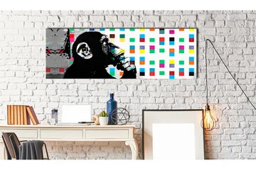 Tavla Banksy: The Thinker Monkey 135x45 - Inredning - Tavlor & posters - Canvastavla