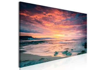 Tavla Beach in Crete (1 Part) Narrow Red 150x50 - Inredning - Tavlor & posters - Canvastavla