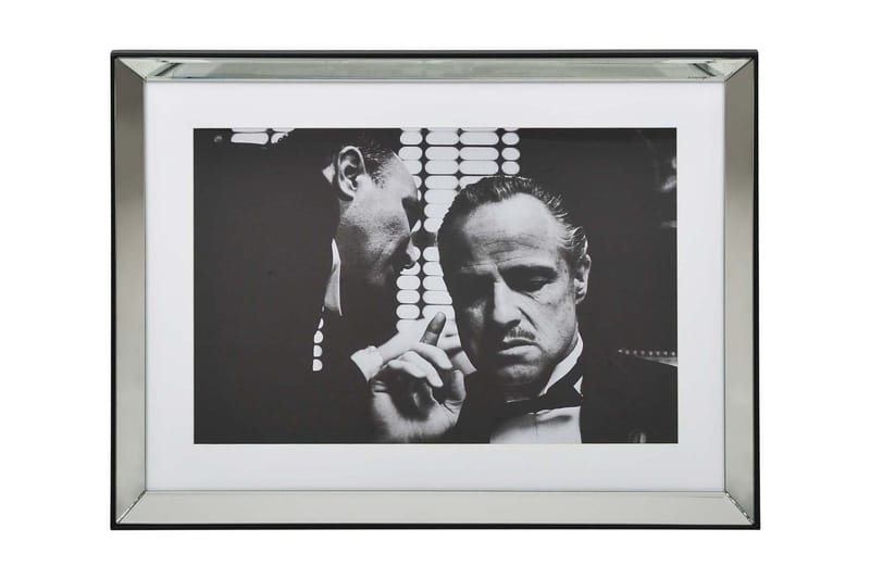 Tavla Belarbo Gudfadern 89X67 - Spegelglas/Silver<br>/Svart/Vit - Inredning - Tavlor & posters - Canvastavla