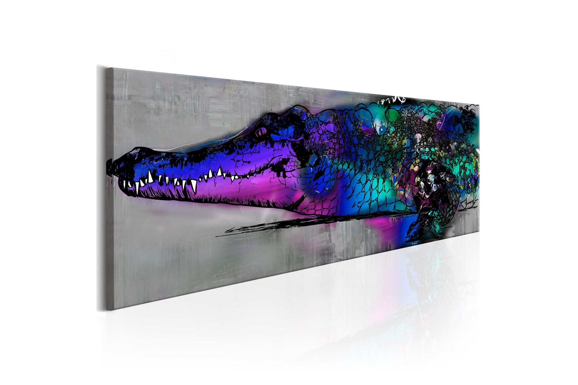 Tavla Blue Alligator 120x40 cm -