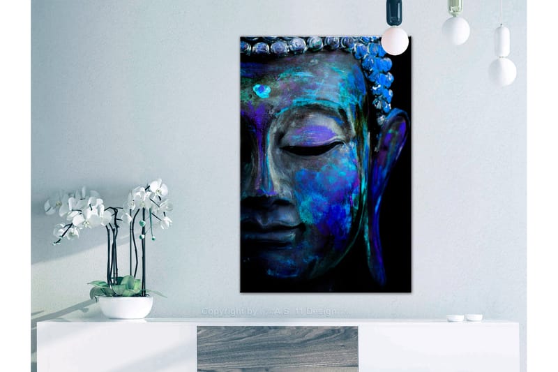 Tavla Blue Buddha 80x120 - Artgeist sp. z o. o. - Canvastavla