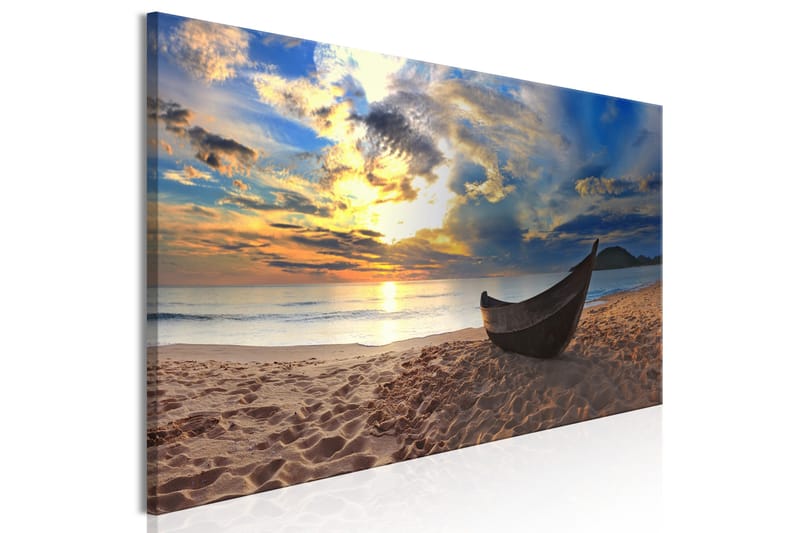 Tavla Boat on the Beach (1 Part) Narrow 135x45 - Inredning - Tavlor & posters - Canvastavla