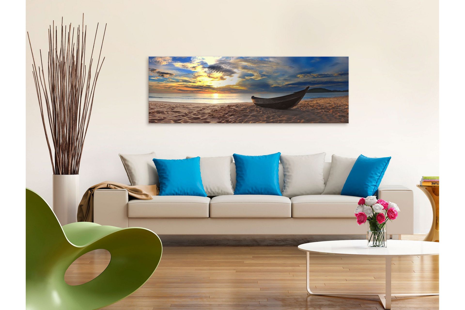 Tavla Boat on the Beach (1 Part) Narrow 150x50 -