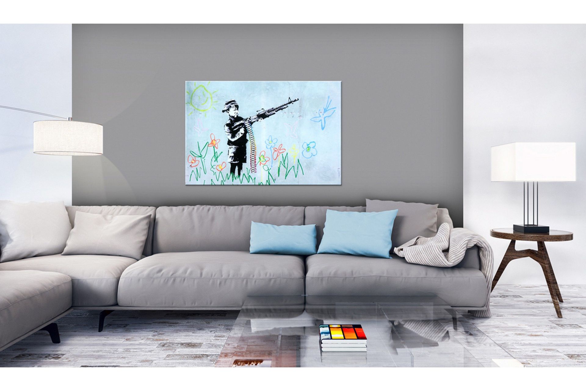 Tavla Boy with Gun by Banksy 120x80 -