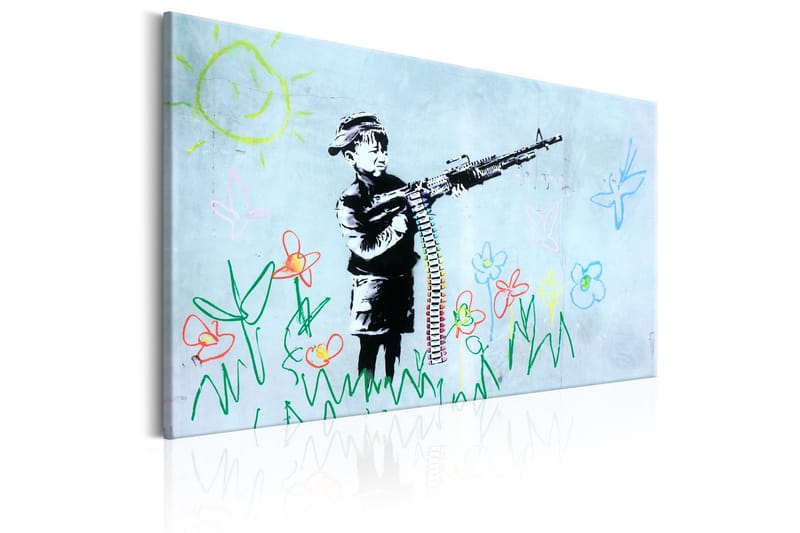 Tavla Boy with Gun by Banksy 60x40 - Inredning - Tavlor & posters - Canvastavla