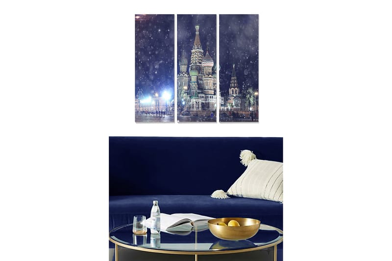 Tavla Building 3-pack Flerfärgad, 20x50 cm