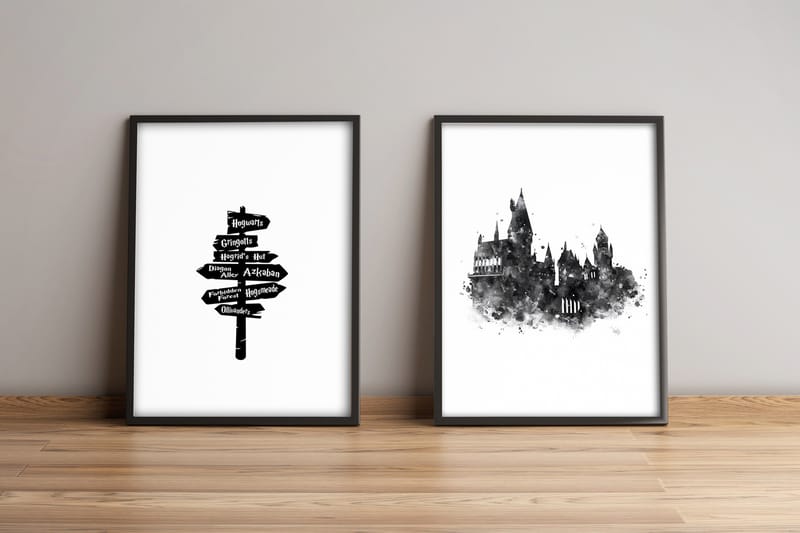 Tavla Building Med Ram 2-Pack Flerfärgad 36X51 - 36x51 cm - Inredning - Tavlor & posters - Canvastavla