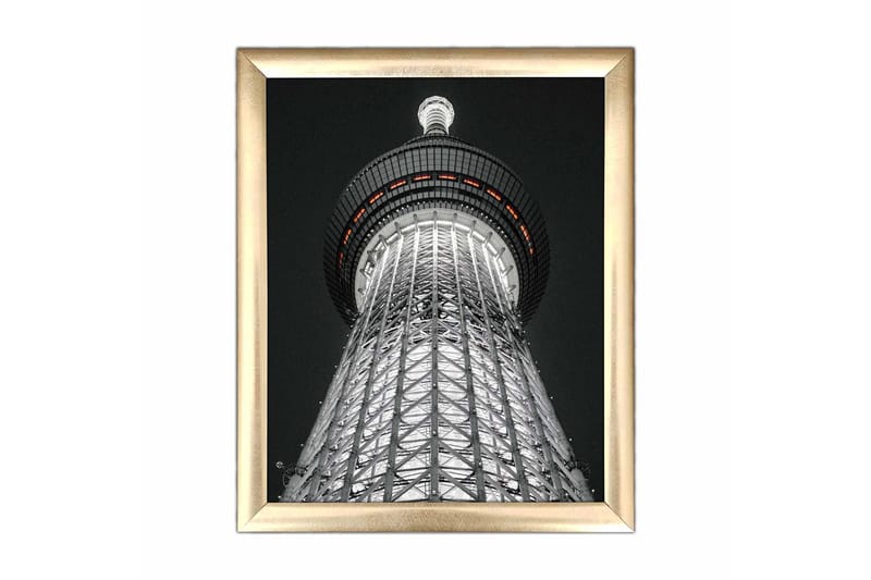 Tavla Building Med Ram Flerfärgad 23,5X28,5, 23,5x28,5 cm