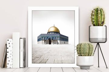 Tavla Building med Ram Flerfärgad - 23,5x28,5 cm - Inredning - Tavlor & posters - Canvastavla