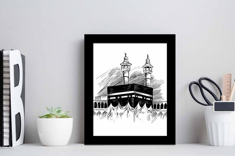 Tavla Building med Ram Flerfärgad - 23,5x28,5 cm - Inredning - Tavlor & posters - Canvastavla