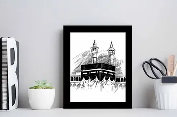 Tavla Building med Ram Flerfärgad - 23,5x28,5 cm - Inredning - Tavlor & posters - Canvastavla
