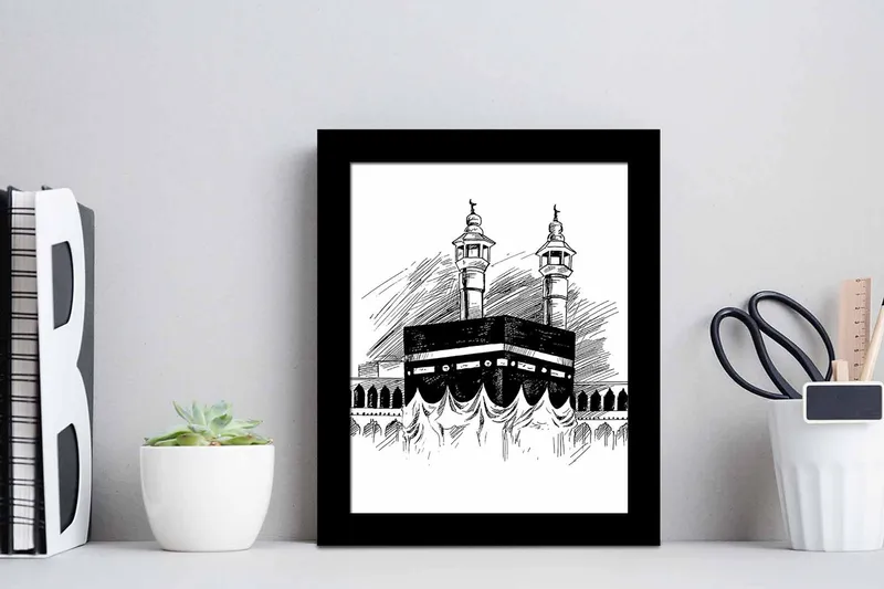 Tavla Building med Ram Flerfärgad - 23,5x28,5 cm - Inredning - Tavlor & posters - Canvastavla