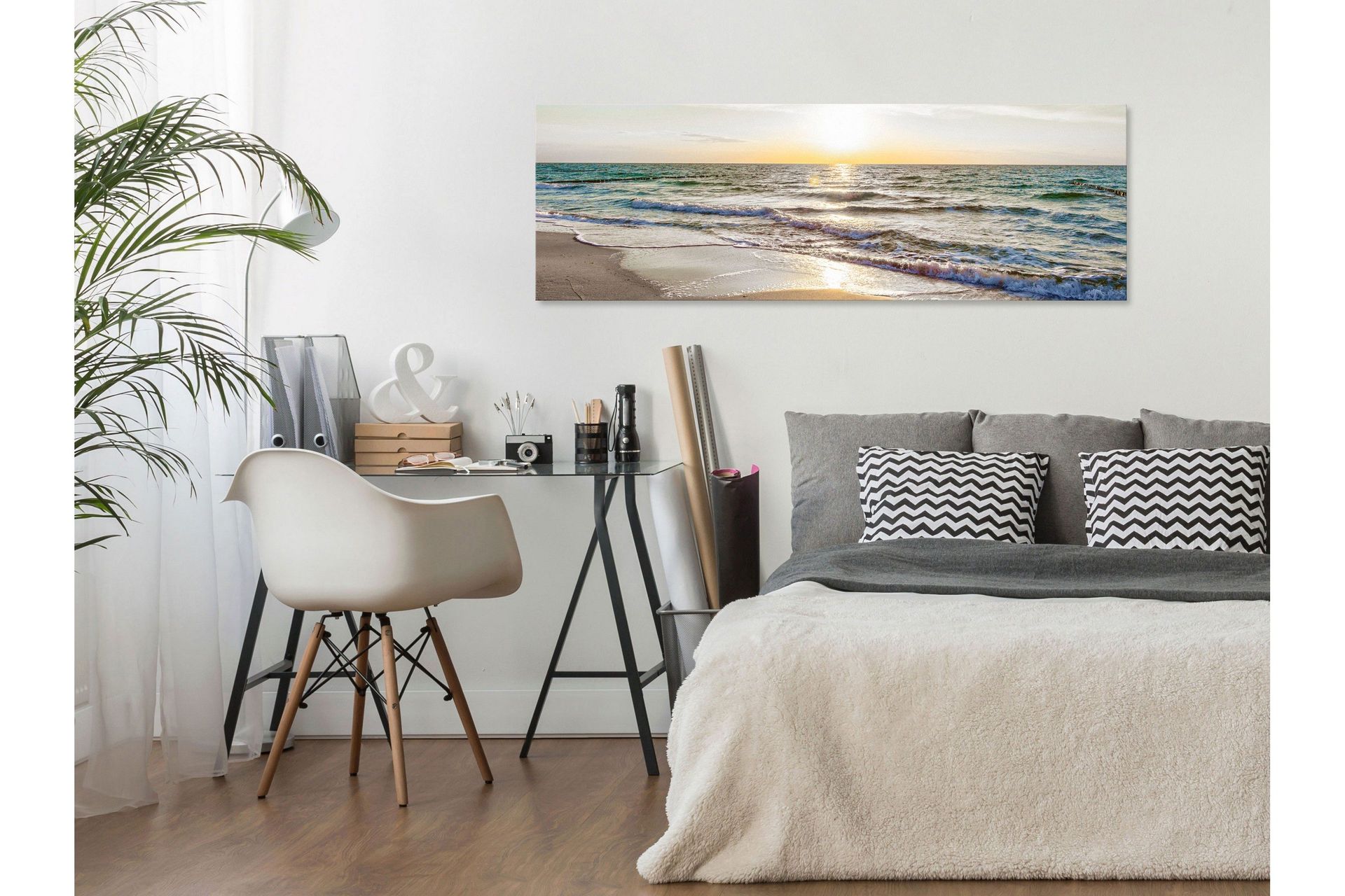 Tavla Calm Waves (1 Part) Narrow Grey 150x50 -