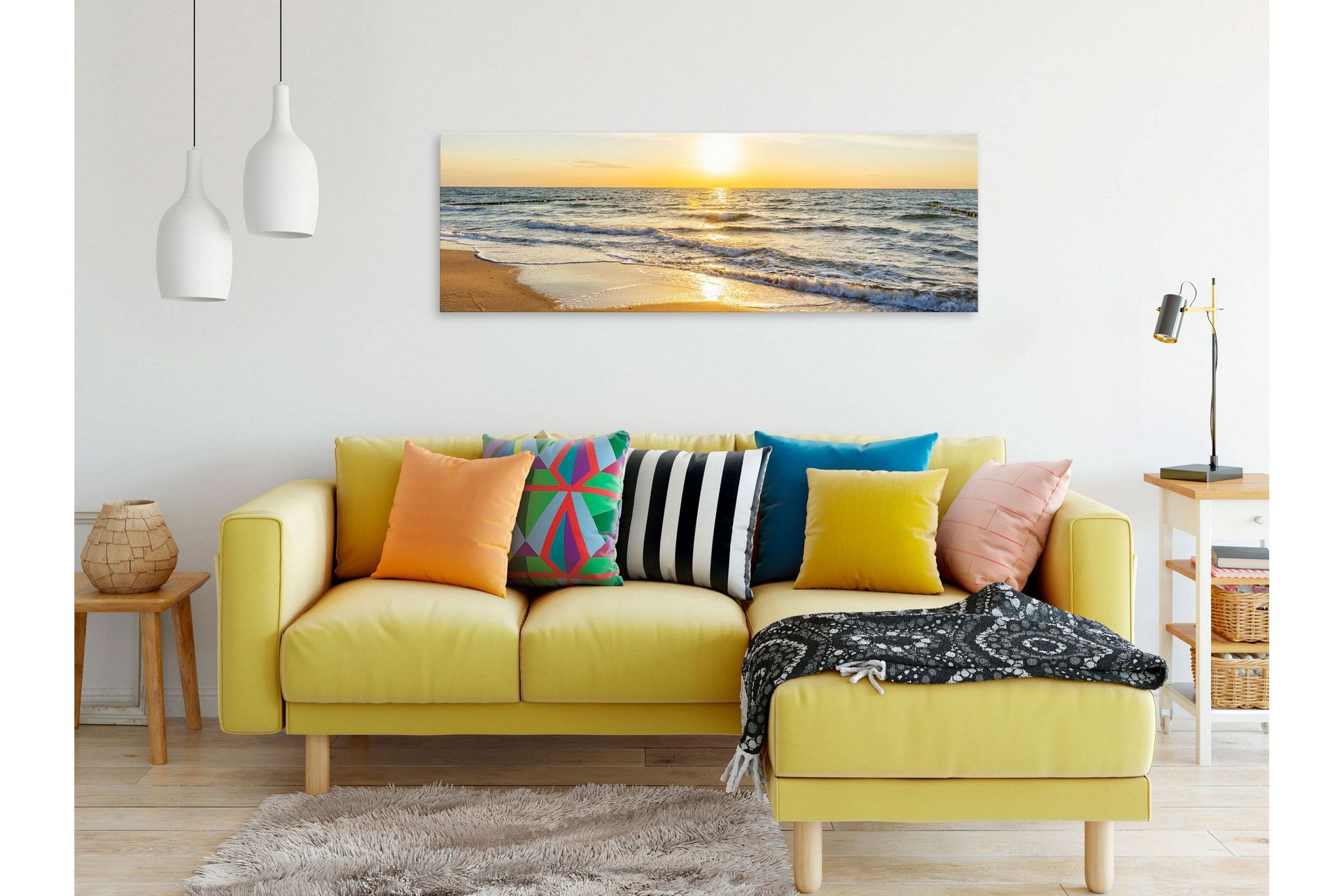 Tavla Calm Waves (1 Part) Narrow Golden 135x45 -