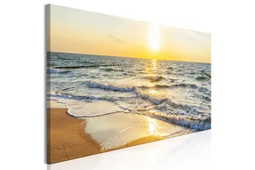 Tavla Calm Waves (1 Part) Narrow Golden 135x45 - Inredning - Tavlor & posters - Canvastavla