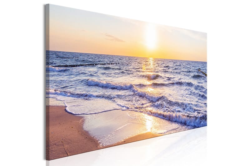 Tavla Calm Waves (1 Part) Narrow Brown 120x40 - Inredning - Tavlor & posters - Canvastavla