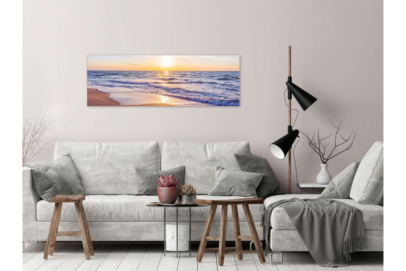Tavla Calm Waves (1 Part) Narrow Brown 120x40 - Inredning - Tavlor & posters - Canvastavla