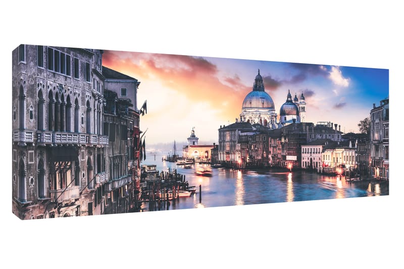 Tavla Canvas Blue Venice Flerfärgad 60X150 - 60x150 cm - Canvastavla