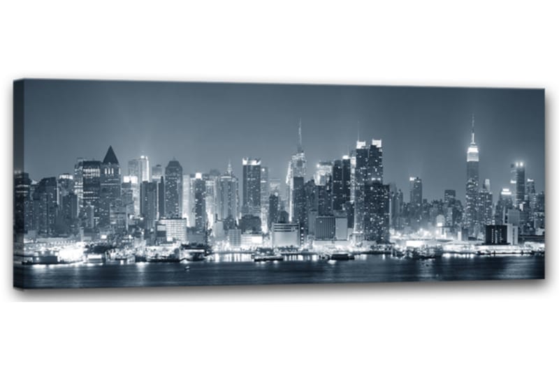 Tavla Canvas Manhattan Blå 150X60 - Canvastavla