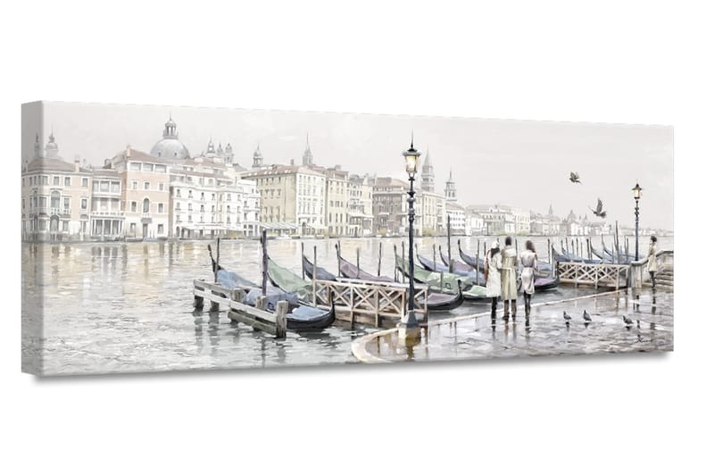 Tavla Canvas Venice Harbour - 60x150 cm - Canvastavla
