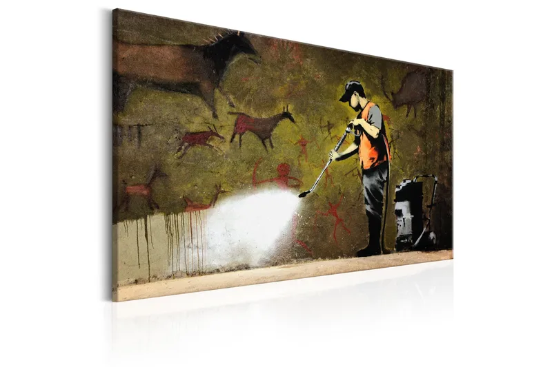 Tavla Cave Painting by Banksy 120x80 VALUE_MISSING_1