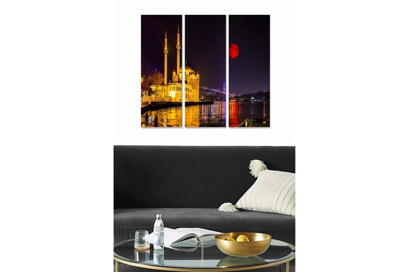 Tavla City 3-Pack Flerfärgad 20X50 - 20x50 cm - Inredning - Tavlor & posters - Canvastavla