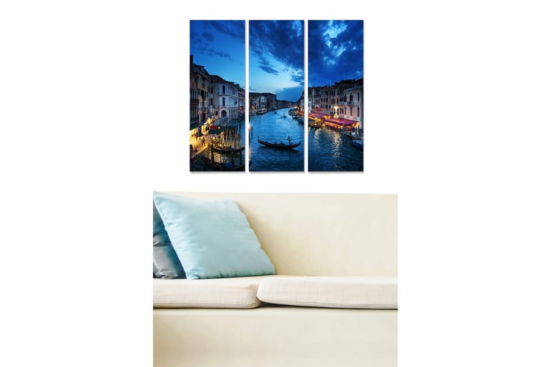 Tavla City 3-Pack Flerfärgad 20X50 - 20x50 cm - Inredning - Tavlor & posters - Canvastavla