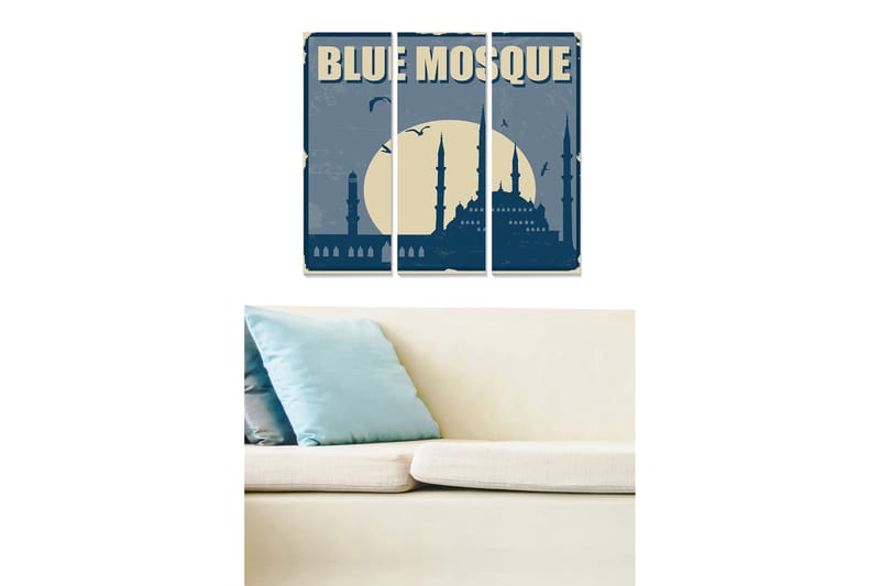 Tavla City 3-Pack Flerfärgad 20X50 - 20x50 cm - Inredning - Tavlor & posters - Canvastavla
