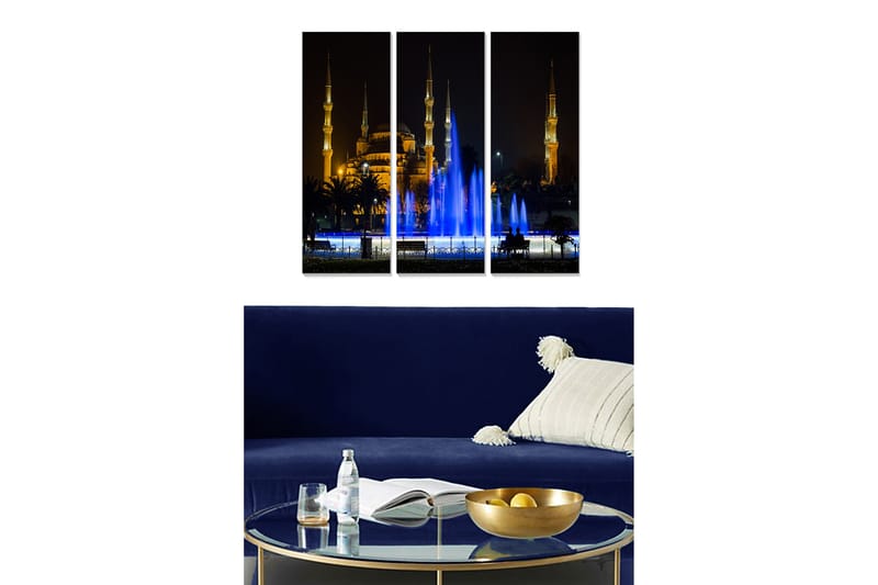 Tavla City 3-Pack Flerfärgad 20X50 - 20x50 cm - Inredning - Tavlor & posters - Canvastavla