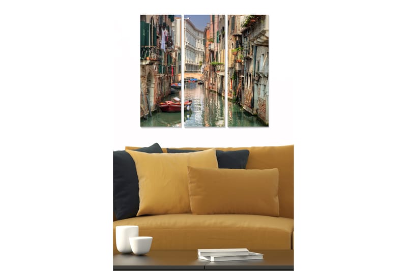 Tavla City 3-Pack Flerfärgad 20X50 - 20x50 cm - Inredning - Tavlor & posters - Canvastavla