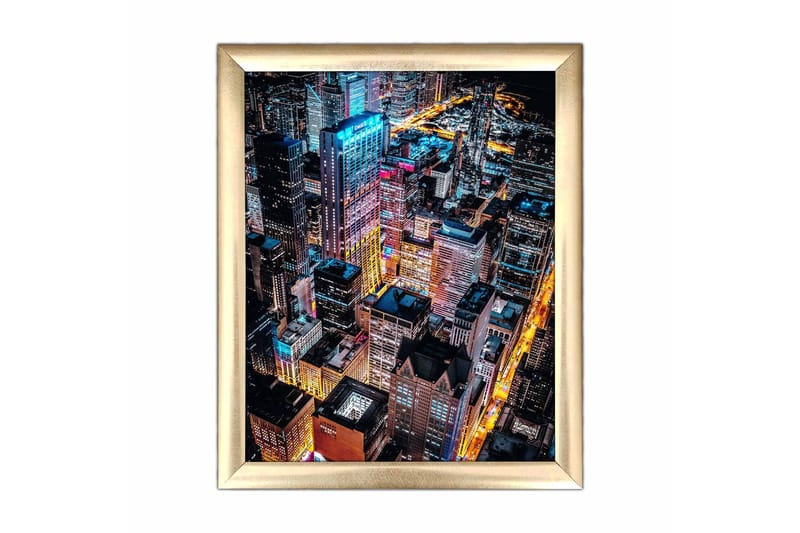 Tavla City Med Ram Flerfärgad 23,5X28,5 - 23,5x28,5 cm - Inredning - Tavlor & posters - Canvastavla