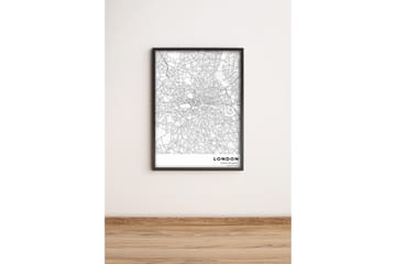 Tavla City Med Ram Flerfärgad 36X51 - 36x51 cm - Inredning - Tavlor & posters - Canvastavla
