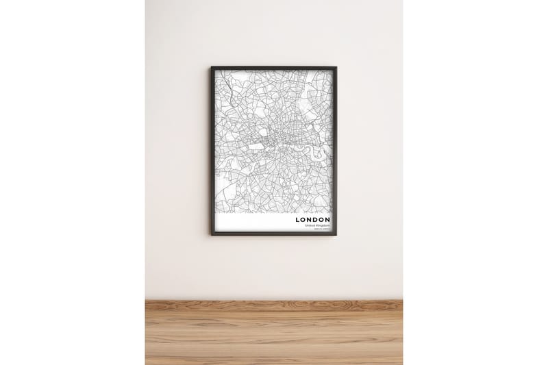 Tavla City Med Ram Flerfärgad 36X51 - 36x51 cm - Inredning - Tavlor & posters - Canvastavla